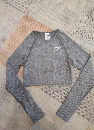 Спортивний кроп топ кофта укорочена gymshark