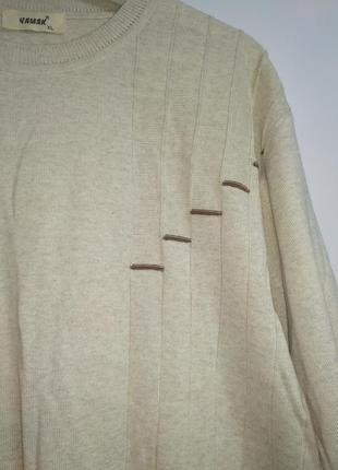 Кремовый шерстяной свитер 50% шерсти yamak турченчина #583#2 фото