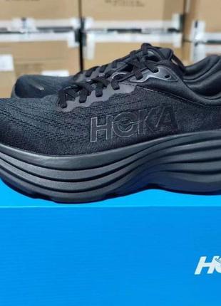 Кроcівки hoka one one mens bondi 8 black running shoes оригінал