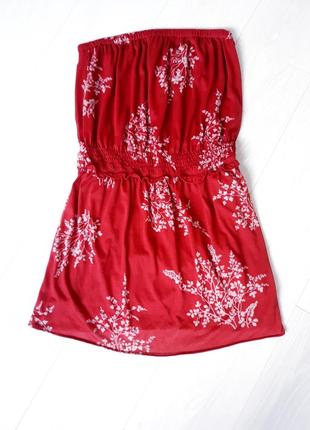 Платье бюстье в цветочный принт1 фото