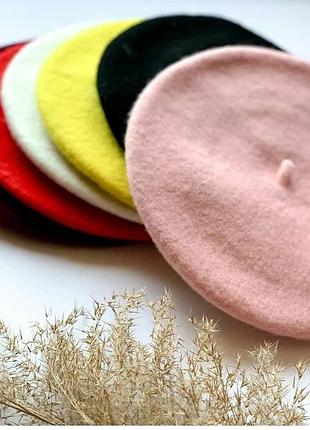 Берет для дівчинки, шерстяний, теплий