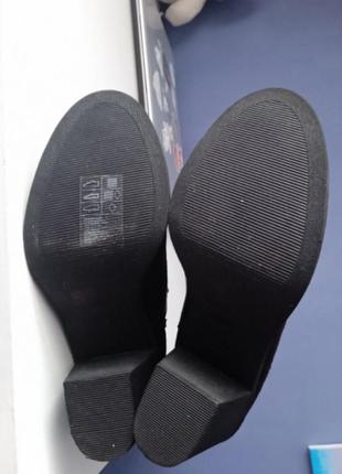 Чобітки жіночі черевики ботильони челсі казаки ботинки полусапожки нові замша чорного кольору базові демісезонні коасика стильні h&m6 фото