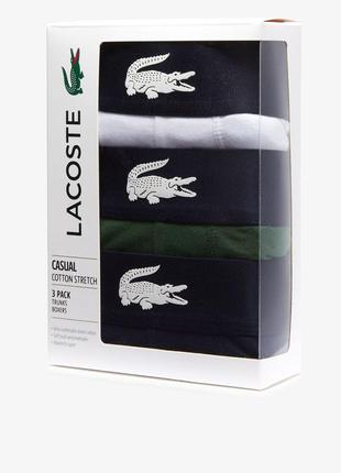 Труси боксери lacoste упаковка(3 штуки).оригінал,сток1 фото