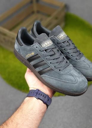 Чоловічі кросівки adidas spezial темно сірі модні кросівки адідас спезіал чудової якості3 фото