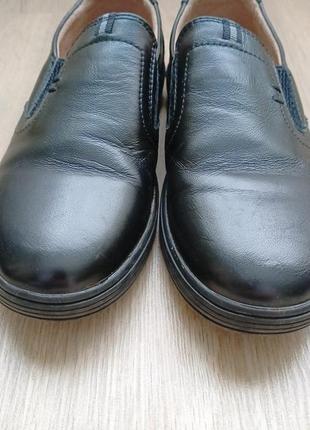 Туфельки туфлі черевики дитячі чорні класичні шкіряні для хлопчика 35 розмір на свято як нові бу3 фото