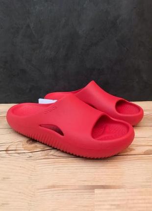 Крокс унісекс шльопанці червоні слайди crocs mellow recovery slide varsity red