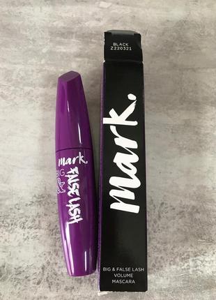 Туш для вій avon mark «об'єм. ефект накладних вій», чорна, 10 мл (ейвон марк)