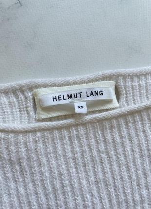 Кофта свитер helmut lang джемпер с драпировкой и разрезами по бокам5 фото