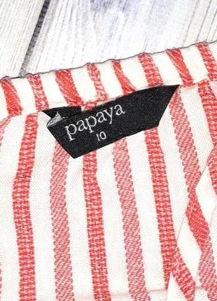 💥1+1=3 фірмова червоно-біла блуза блузка на тонких бретелях papaya, розмір 44 - 464 фото