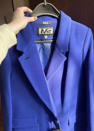 Пальто синее ms3 фото