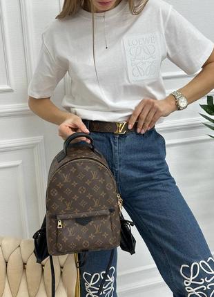 Рюкзак   palm springs backpack pm  lv louis vuitton луи витон кожа натуральная премиум