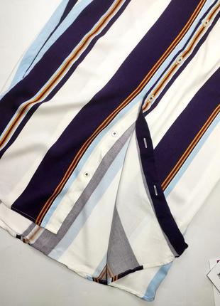 Теніска чоловіча сорочка у смужку з короткими рукавами від бренду river island s3 фото