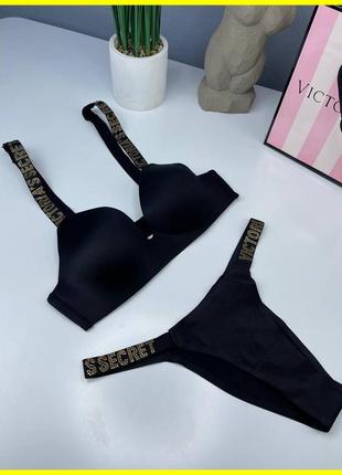 Продаж жіночої нижньої білизни комплект від victoria`s secret, трусики + топ в подарунковій упаковці5 фото