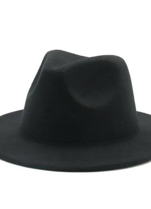 Черная классическая шляпа 52-54 см3 фото