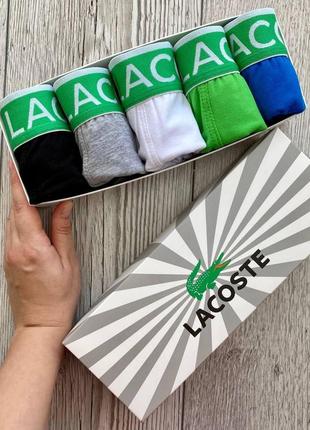 Подарочный набор мужских трусов lacoste из хлопкового материала, 5 штук10 фото