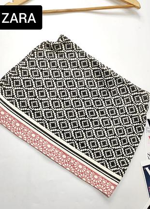Спідниця жіноча коротка в принт від бренду zara s