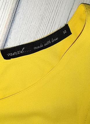 💥1+1=3 яскрава жовта блуза блузка next, розмір 48 - 504 фото