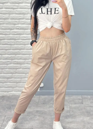 Летние штаны с подворотом 5 цветов  1703хф4 фото