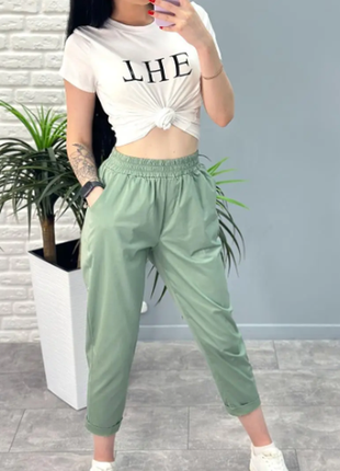 Летние штаны с подворотом 5 цветов  1703хф5 фото