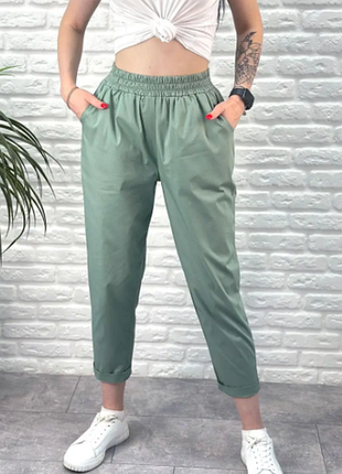 Летние штаны с подворотом 5 цветов  1703хф1 фото