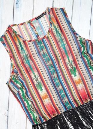 💥1+1=3 стильная разноцветная шифоновая блуза atmosphere, размер 46 - 484 фото
