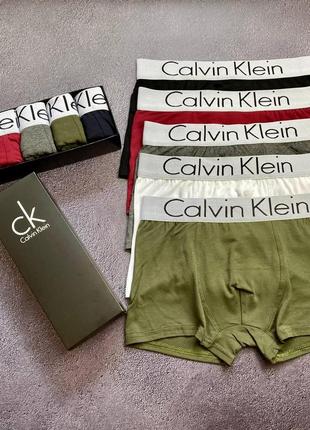 Трусы ck. мужские трусы calvin K60K608370. набор мужских трусов 4 штуки3 фото