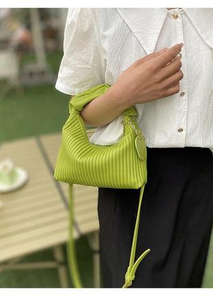 Небольшая женская сумочка, сумка вечерняя зелёная2 фото