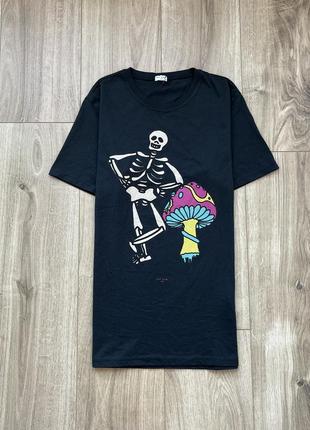 Стильна футболка paul smith mushroom&skeleton tee1 фото