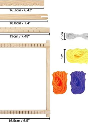 Деревянный набор для рукоделия curtzy wood loom 16,5 x 21,7 см для начинающих3 фото