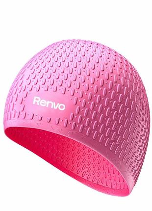 Взрослая шапочка для плавания renvo garda розовый уни osfm (2sc1201-05)1 фото
