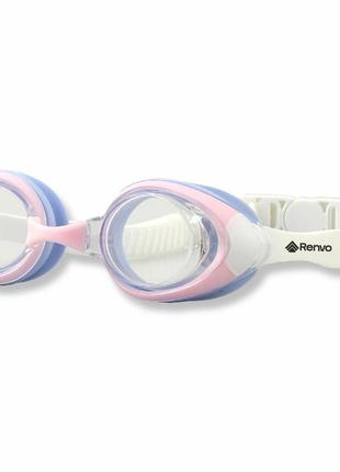 Підліткові (дорослі) окуляри для плавання renvo maros jr anti-fog рожевий, білий osfm (2sg220-0312)