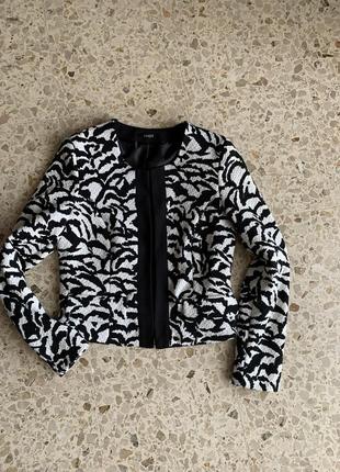 Піджак вкорочений чорно-білий італія 🇮🇹
