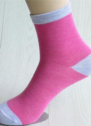 Осінні жіночі шкарпетки з бамбукового волокна (п'ята та носок інший колір)3 фото