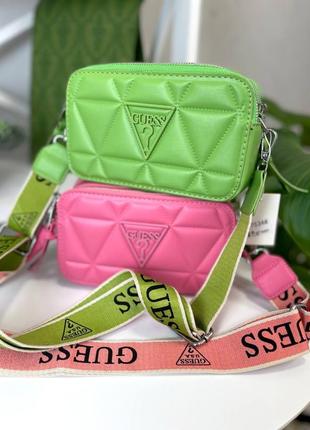 Сумка у стилі відомого бренда guess 4 кольора сумка кросс боди 4 цвета