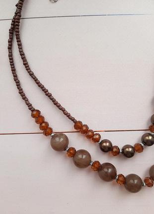 Комлект набір біжутерії кольє намисто ланцюжок цепочка прикраси сережки4 фото