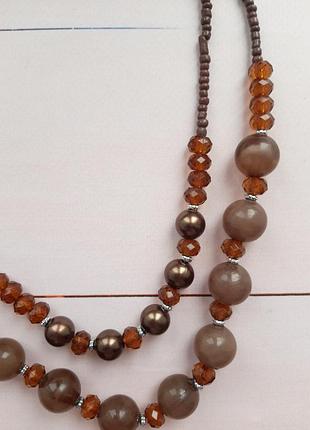 Комлект набір біжутерії кольє намисто ланцюжок цепочка прикраси сережки5 фото