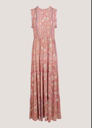 Длинное ярусное платье папайа р-р16, вискоза2 фото