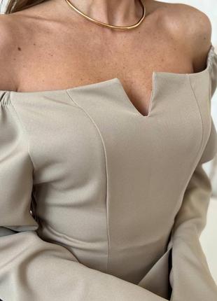 Красива кофта блузка з відкритими плечима та довгими рукавами гарна якість4 фото
