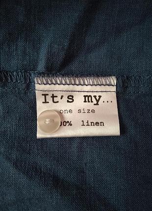 Сорочка 💯% лён великий розмір 56. 5
