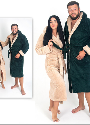 Семейный комплект, парные махровые халаты3 фото