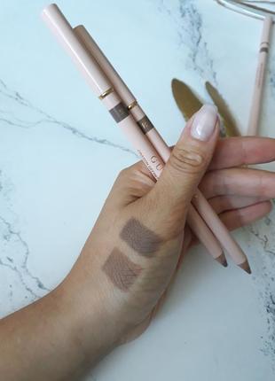Олівчик для брів від gucci, неймовірна якість і дизайн, пудровий, всі відтінки в наявності