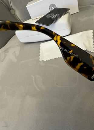 Леопардовые солнцезащитные очки versace полный комплект4 фото
