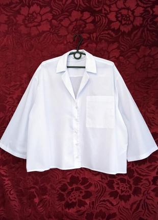 100% хлопок белая рубашка свободного кроя zara белая блуза оверсайз зара