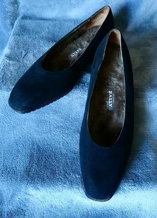 Туфли с мехом, bally, 25см