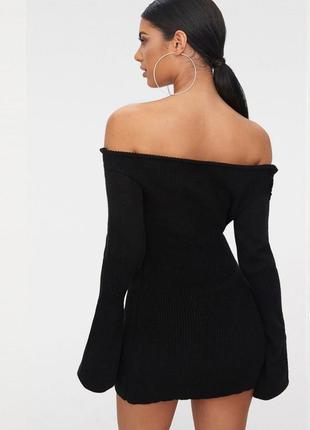 Розпродаж cукня prettylittlething в'язана asos із затяжкою спереду5 фото