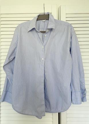 Рубашка arket, голубая, organic cotton 100%2 фото