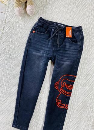 Нові трикотажні джинси next    (3-4р)▪️2 фото