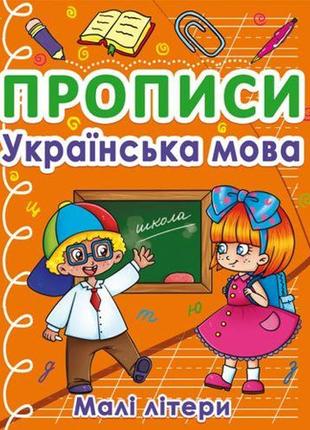Книга "прописи. маленькі літери", українська мова