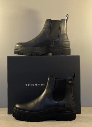 Tommy hilfiger casual leather ankle boots3 фото