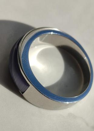 Пурпурное кольцо из натурального камня6 фото